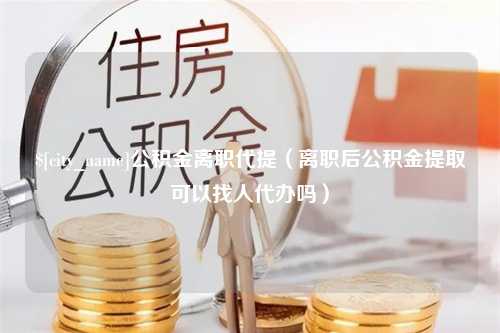 建湖公积金离职代提（离职后公积金提取可以找人代办吗）